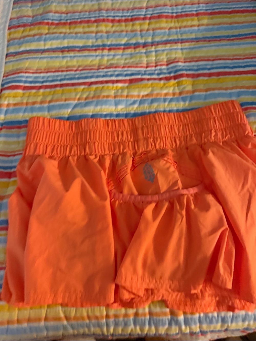 Free People Bright Orange Athletic Skort